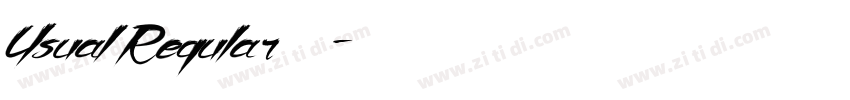 Usual Regular字体下载字体转换